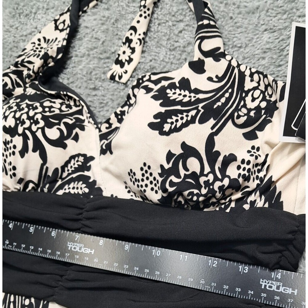 New MadisonLeigh Dress Womens Sz 12 Sleeveless Built in Bra Halter V-Neck Sun - Picture 15 of 16